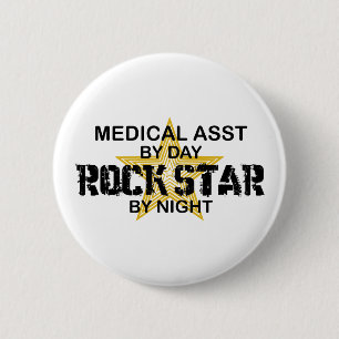 Badge Rond 5 Cm Vedette du rock Médicale d'Asst