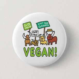 Badge Rond 5 Cm Vegan