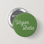 Badge Rond 5 Cm Vegan Babe (Devant & derrière)