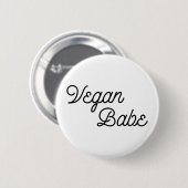 Badge Rond 5 Cm Vegan Babe (Devant & derrière)