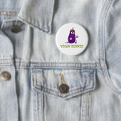 Badge Rond 5 Cm Vegan Runner Eggplant (En situation)