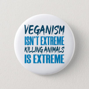 Badge Rond 5 Cm Veganisme végétarien végétarien Avertissement Acti