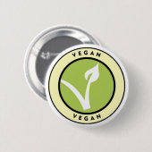 Badge Rond 5 Cm Végétalien ! Bouton pour des végétaliens (Devant & derrière)