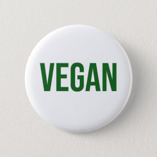 Badge Rond 5 Cm Végétalien - droits des animaux