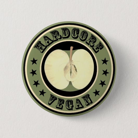 Badge Rond 5 Cm Végétalien inconditionnel (Devant)