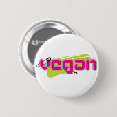Badge Rond 5 Cm Végétalien punk (Devant & derrière)