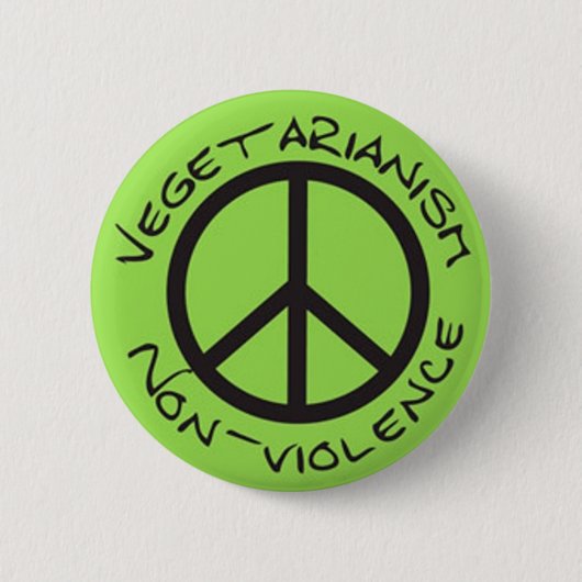 Badge Rond 5 Cm vegetarianism non-violence (Devant)