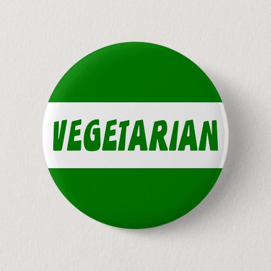 Badge Rond 5 Cm Végétarien (Devant)