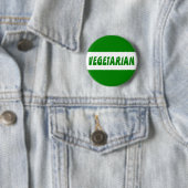 Badge Rond 5 Cm Végétarien (En situation)