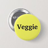 Badge Rond 5 Cm Végétarien (Devant & derrière)