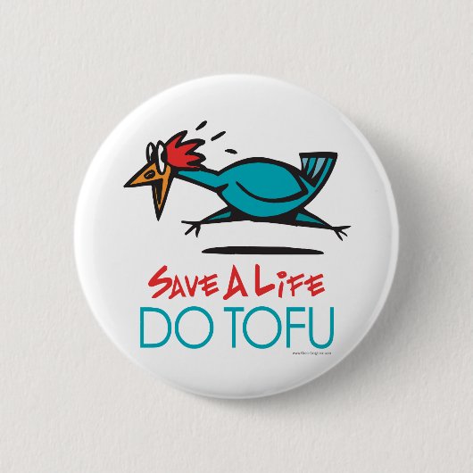 Badge Rond 5 Cm Végétarien amusant, Vegan DO TOFU (Devant)