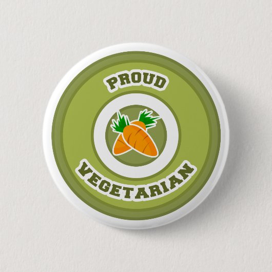 Badge Rond 5 Cm Végétarien fier (Devant)