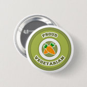 Badge Rond 5 Cm Végétarien fier (Devant & derrière)