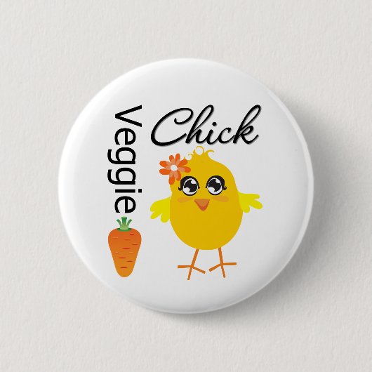 Badge Rond 5 Cm Veggie Chick (Devant)