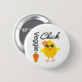 Badge Rond 5 Cm Veggie Chick (Devant & derrière)