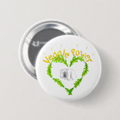 Badge Rond 5 Cm Veggie Power Knapp (Devant & derrière)
