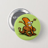 Badge Rond 5 Cm Veggie Saurus Rex (Devant & derrière)