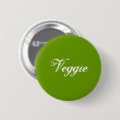 Badge Rond 5 Cm Veggie.Vert. Slogan. (Devant & derrière)