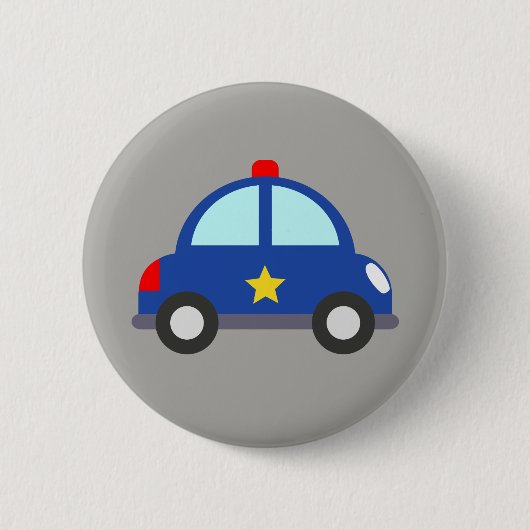 Badge Rond 5 Cm Véhicule de police (Devant)