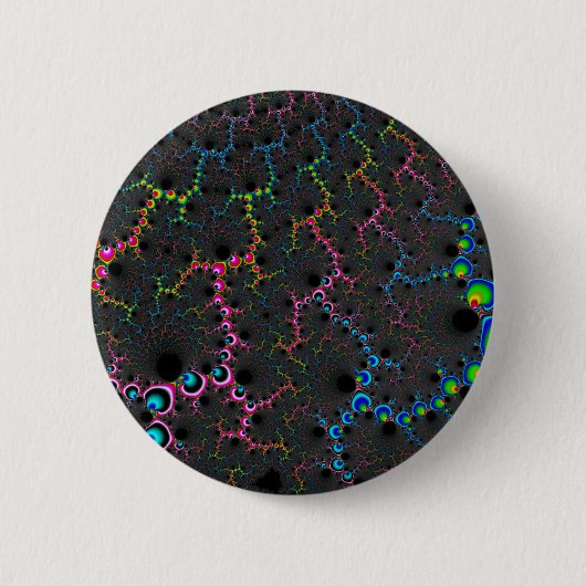 Badge Rond 5 Cm Veines - Art Fractal (Devant)