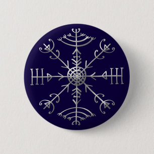 Badge Rond 5 Cm Veldismagn, Islande, Protection, Rune, Magie