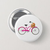 Badge Rond 5 Cm Vélo à clic chaud avec oranges (Devant & derrière)