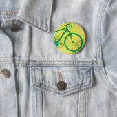 Badge Rond 5 Cm vélo circulaire vert (En situation)