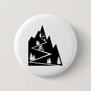 Badge Rond 5 Cm Vélo de Montagne - Cadeau de Cycliste de Descente