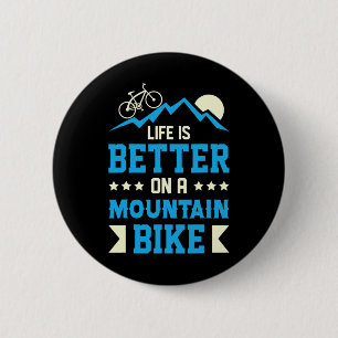 Badge Rond 5 Cm Vélo de Montagne Meilleure Vie Mtb Cyclisme Cyclis