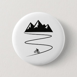 Badge Rond 5 Cm Vélo de Montagne Rétro Graphique de Motard Rétro H
