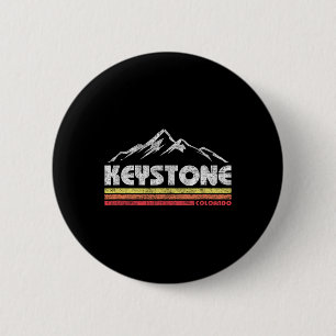 Badge Rond 5 Cm Vélo de montagne rétro vintage Keystone Colorado S