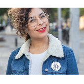 Badge Rond 5 Cm Vélo en Delft Blue personnalisable