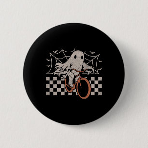 Badge Rond 5 Cm Vélo Fantôme Halloween Costume Ghoul Biker