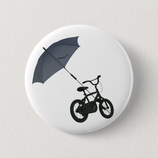 Badge Rond 5 Cm vélo + parapluie