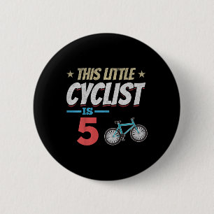 Badge Rond 5 Cm Vélo pour enfants Ce petit cycliste fête son 5e an
