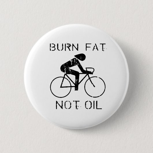 Badge Rond 5 Cm VÉLO : T-shirt d'huile de graisse de brûlure pas (Devant)