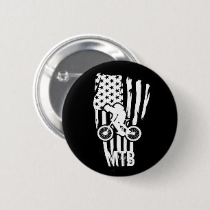 Badge Rond 5 Cm vélo tout terrain drapeau américain US