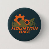 Badge Rond 5 Cm vélo tout terrain montagne (Devant)