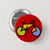 Badge Rond 5 Cm vélo, vélo ; vélo / vélo (Devant & derrière)