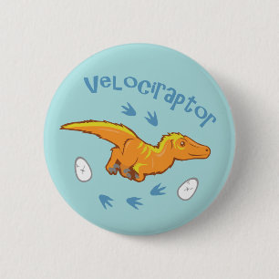 Badge Rond 5 Cm Velociraptor mou