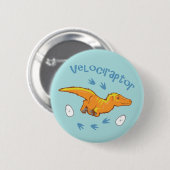 Badge Rond 5 Cm Velociraptor mou (Devant & derrière)