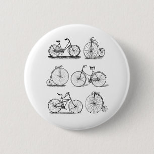 Badge Rond 5 Cm Vélos vintages pour le rétro insigne de bouton de
