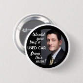 Badge Rond 5 Cm Vendeur de voiture de Paul Ryan (Devant & derrière)