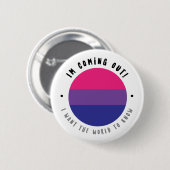 Badge Rond 5 Cm Venez - bouton bisexuel (Devant & derrière)