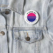 Badge Rond 5 Cm Venez - bouton bisexuel (En situation)