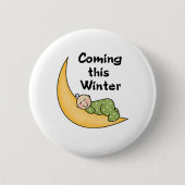 Badge Rond 5 Cm Venez cet hiver (Devant)