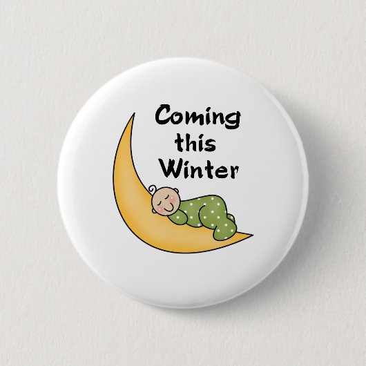 Badge Rond 5 Cm Venez cet hiver (Devant)