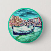 Badge Rond 5 Cm Venezia, Italie (Devant)