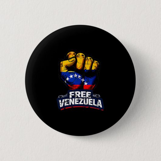 Badge Rond 5 Cm Venezuela Flag Venezuela Libre 2026  (Devant)