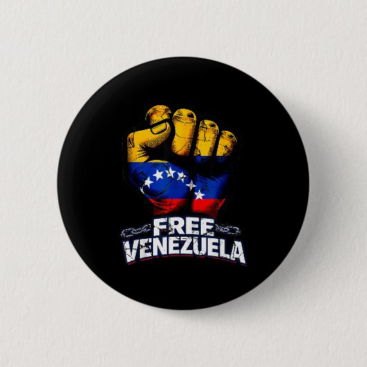 Badge Rond 5 Cm Venezuela Flag Venezuela Libre 2026 (Devant)